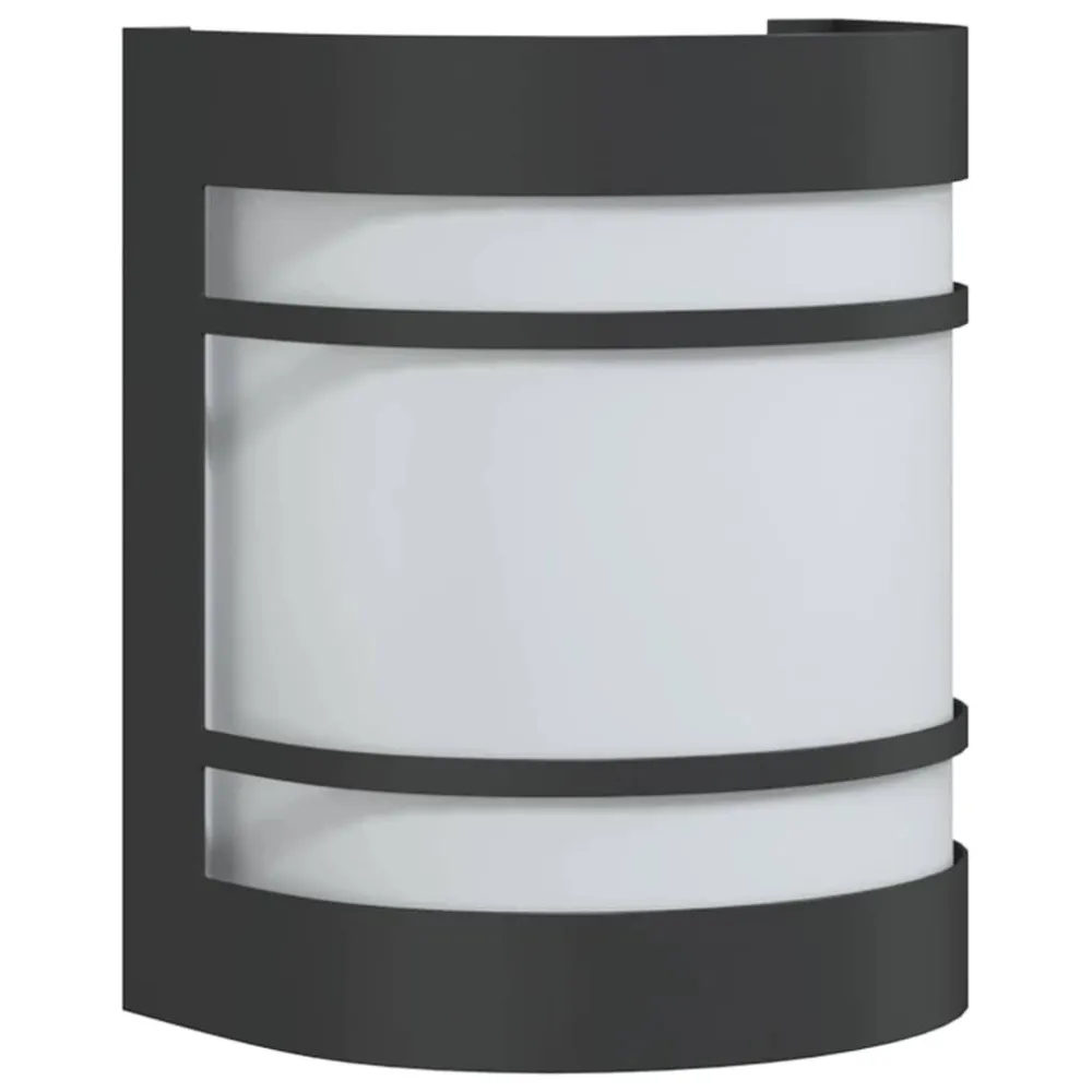 Candeeiro de parede para exterior ço inoxidável preto para Fachada
