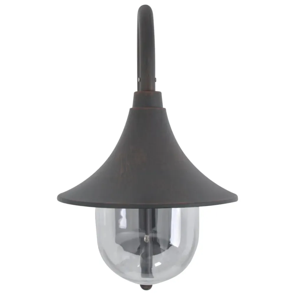 Candeeiro de parede para jardim E27 42 cm alumínio âmbar escuro