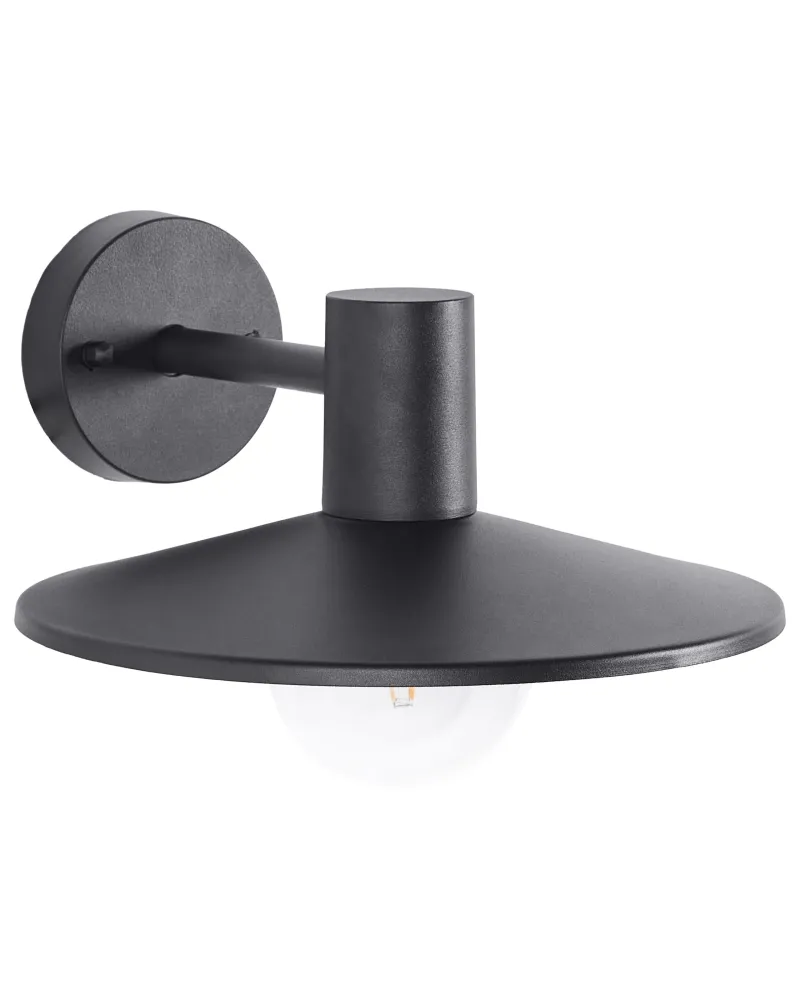 Candeeiro de parede preto 20 cm BARALIA para Fachada
