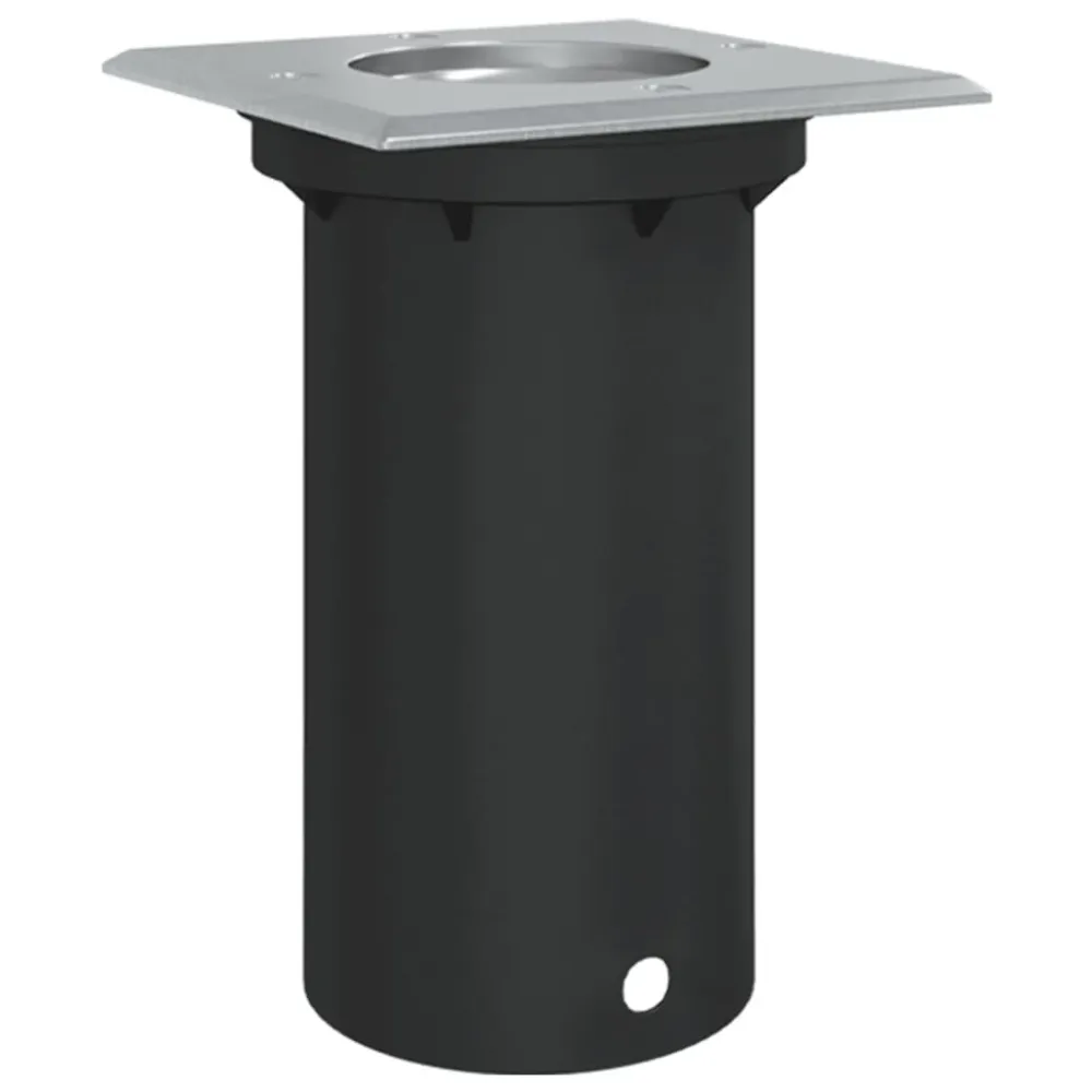 Candeeiro de solo para exterior quadrado alumínio fundido preto