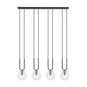 Candeeiro Suspenso Glam, Preto, 92x115x15 cm, EPIKASA