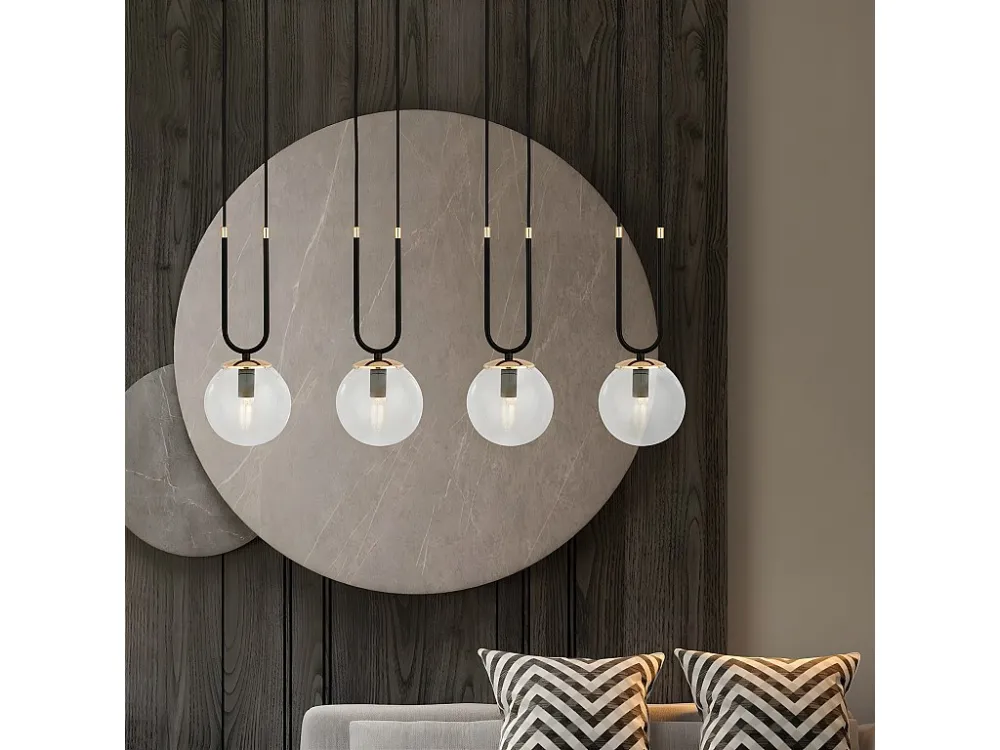 Candeeiro Suspenso Glam, Preto, 92x115x15 cm, EPIKASA