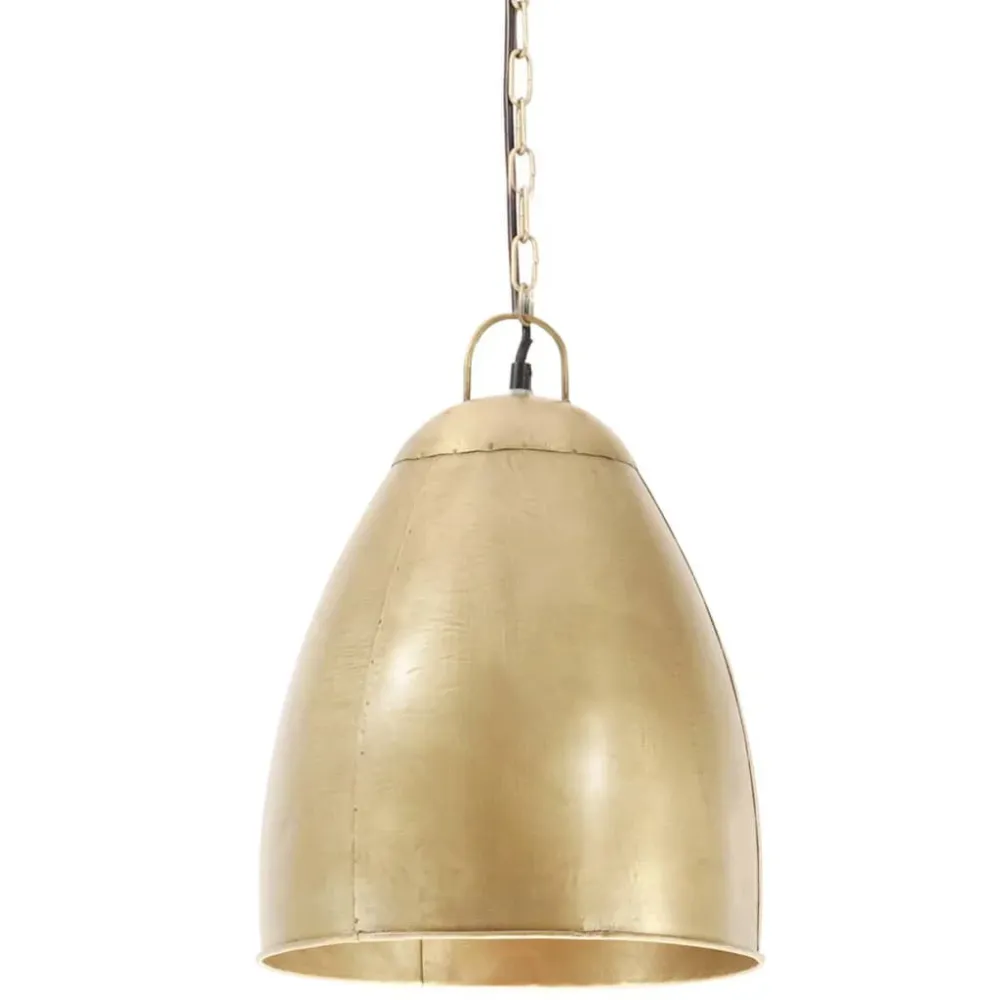 Candeeiro suspenso industrial redondo 25 W 32 cm E27 tom terroso