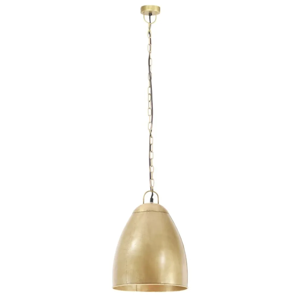 Candeeiro suspenso industrial redondo 25 W 32 cm E27 tom terroso