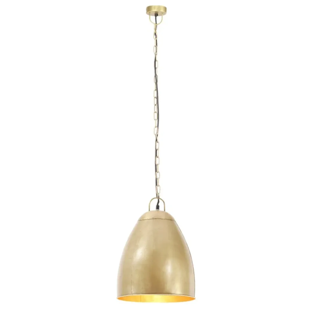 Candeeiro suspenso industrial redondo 25 W 32 cm E27 tom terroso