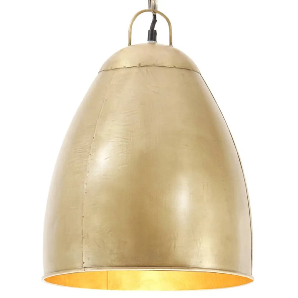Candeeiro suspenso industrial redondo 25 W 32 cm E27 tom terroso