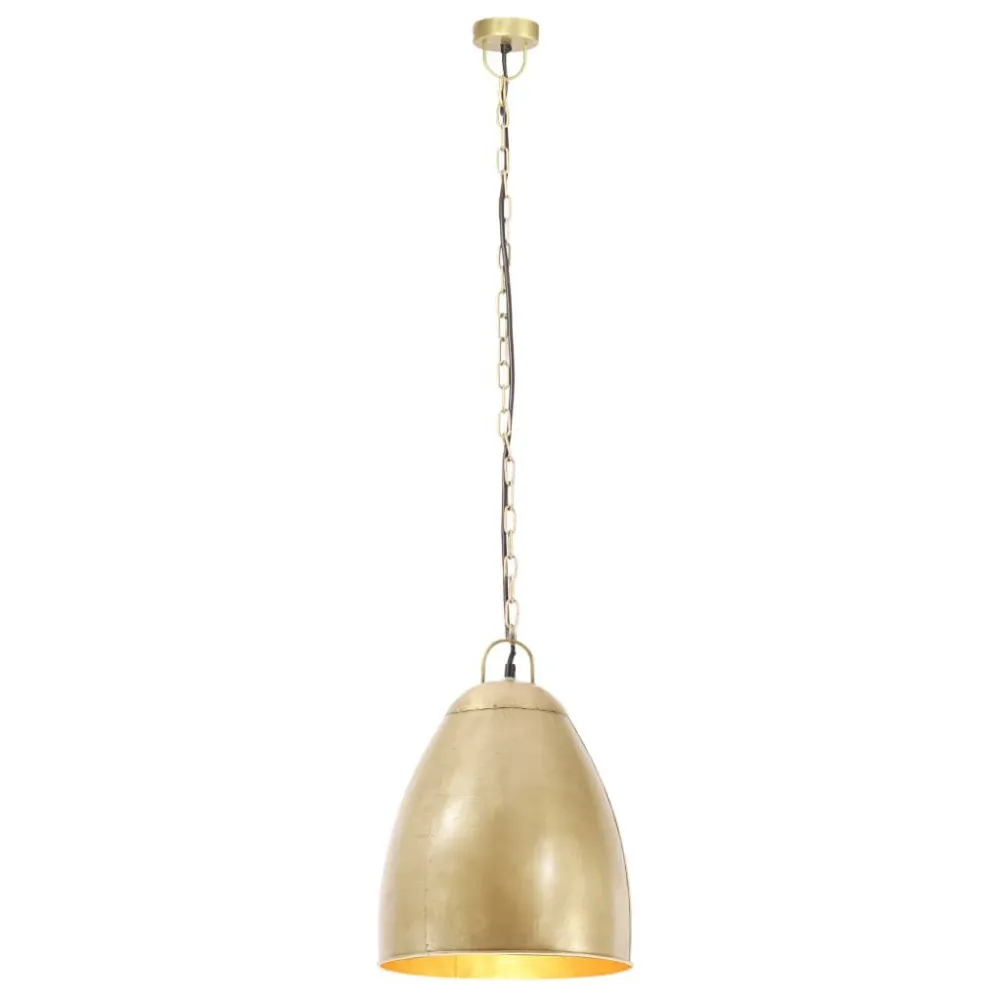 Candeeiro suspenso industrial redondo 25 W 32 cm E27 tom terroso