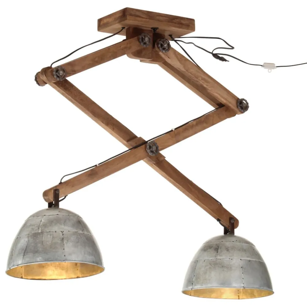 Candeeiro de teto 25 W 29x18x85 cm E27 prateado clássico