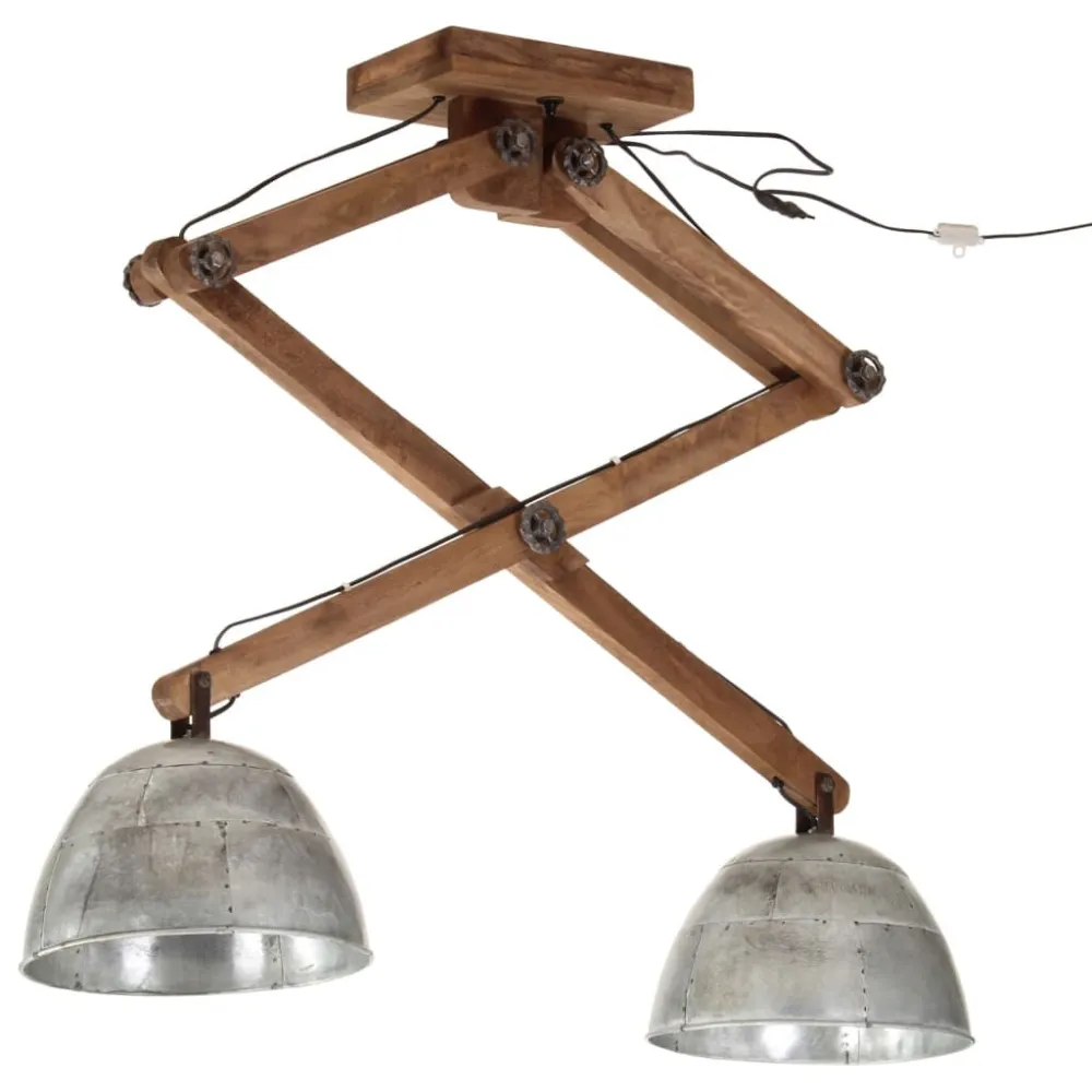 Candeeiro de teto 25 W 29x18x85 cm E27 prateado clássico