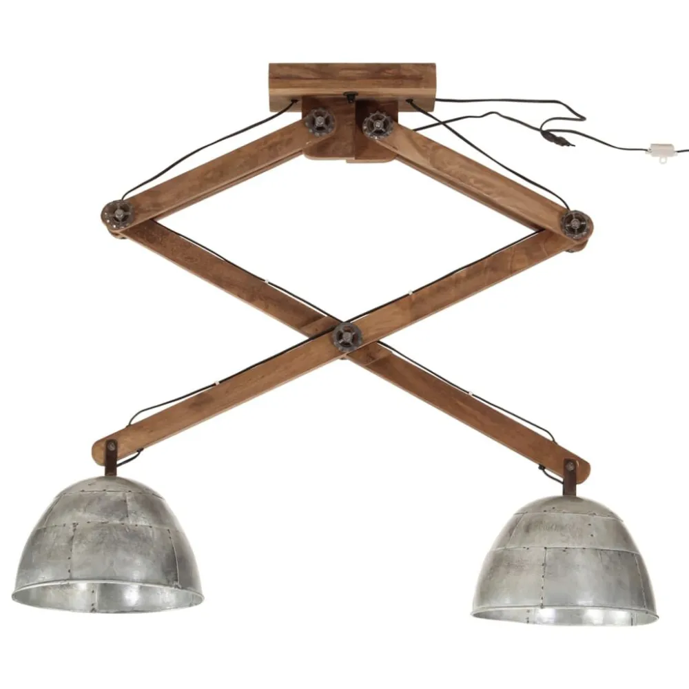 Candeeiro de teto 25 W 29x18x85 cm E27 prateado clássico