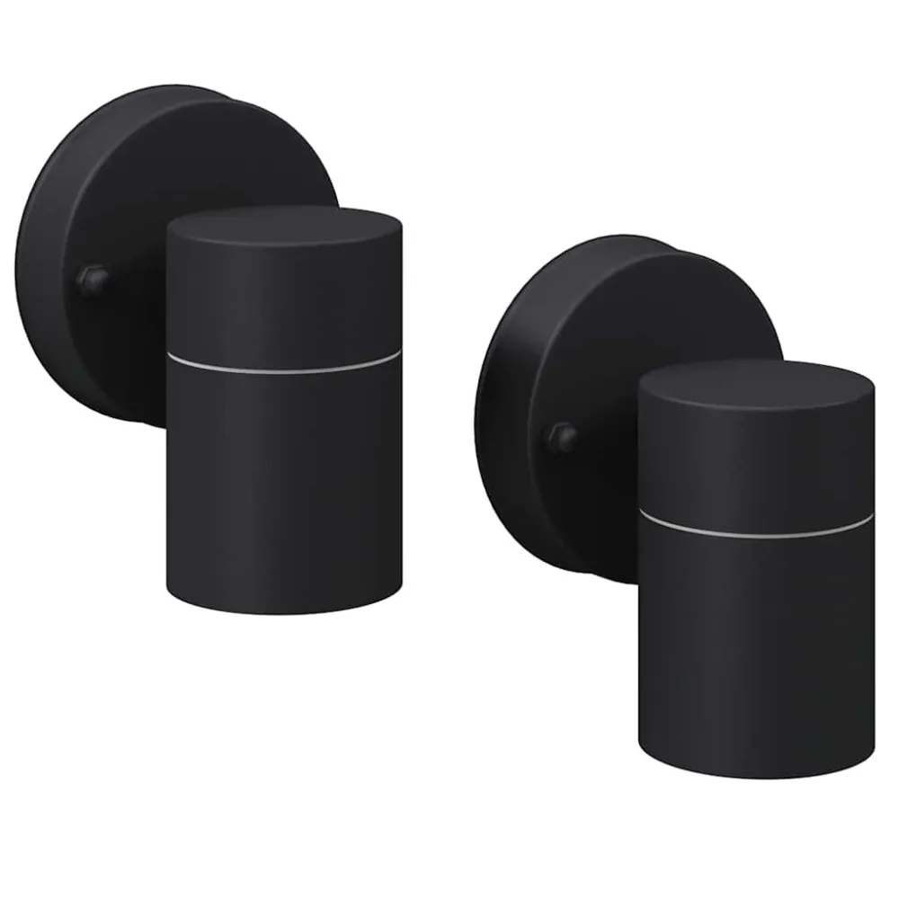 Candeeiros LED parede iluminação inf. exterior 2 pcs ço inox.