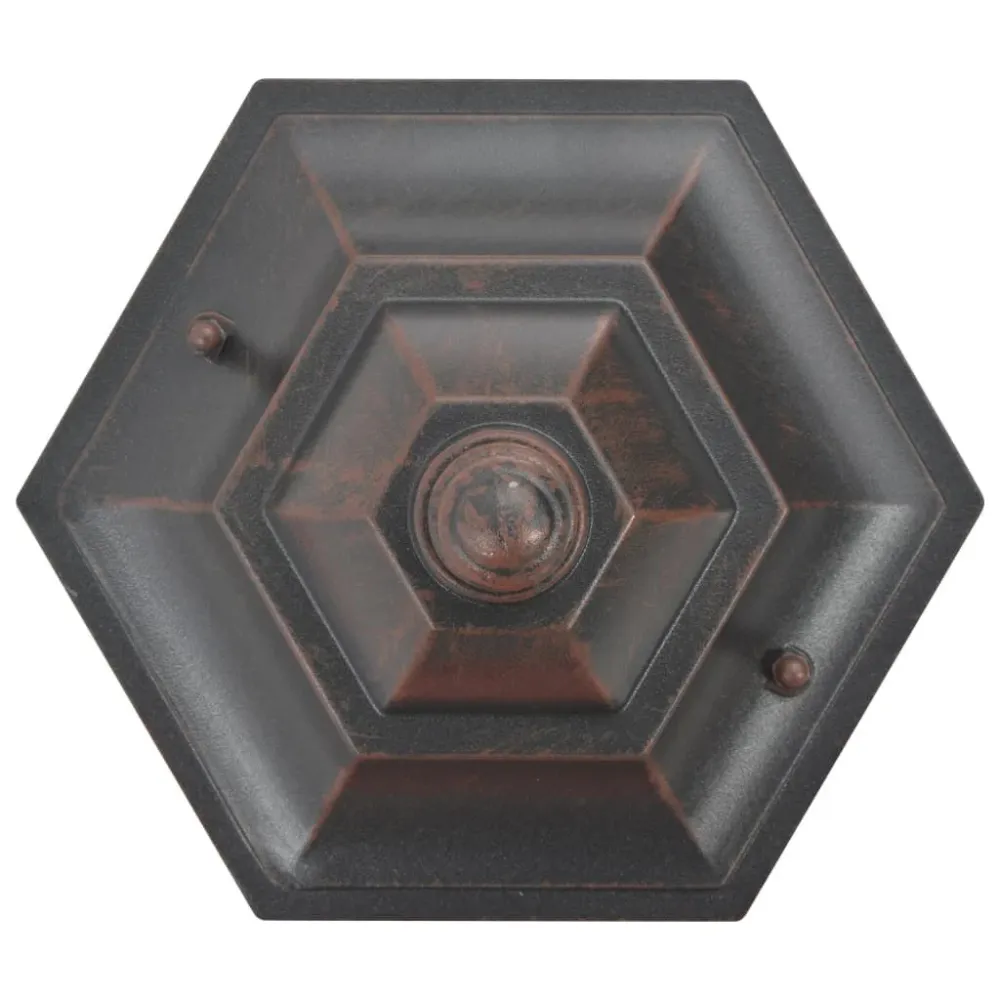 Candeeiros de pé para jardim 6 pcs E27 110 cm alumínio acobreado