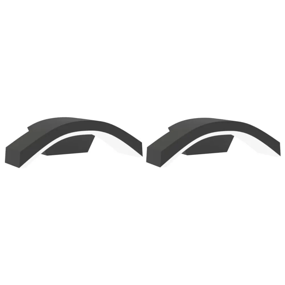Candeeiros parede LED para exterior 2 pcs alumínio fundido preto