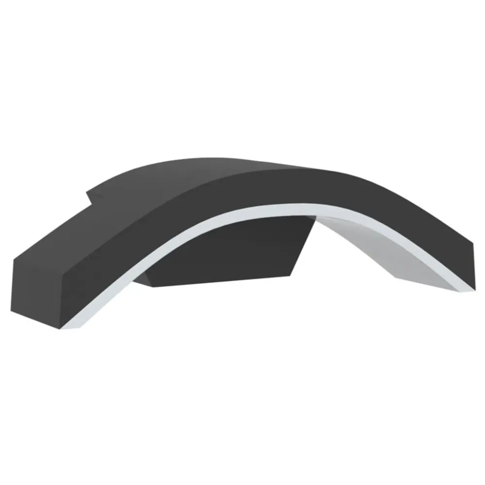 Candeeiros parede LED para exterior 2 pcs alumínio fundido preto