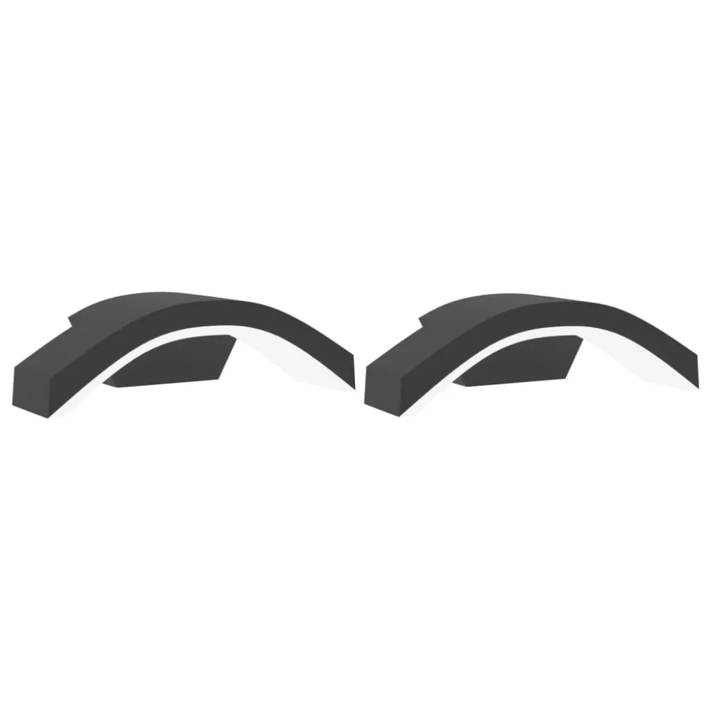 Candeeiros parede LED para exterior 2 pcs alumínio fundido preto