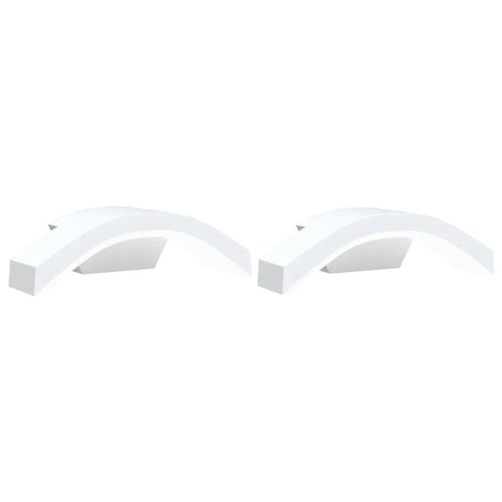 Candeeiros parede LED para exterior 2 pcs alumínio fundido branco