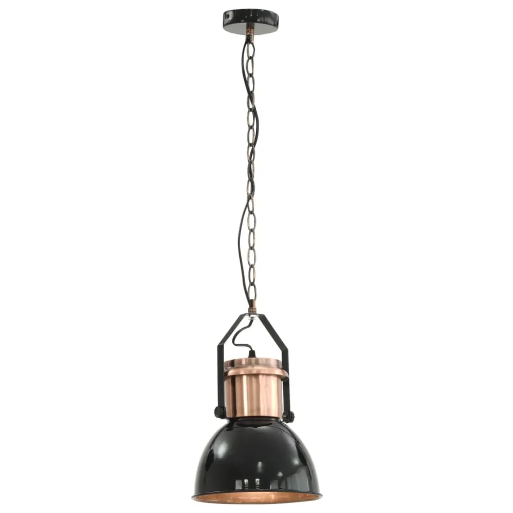 Candeeiros de teto 2 pcs redondo E27 preto Instalação sem Fio