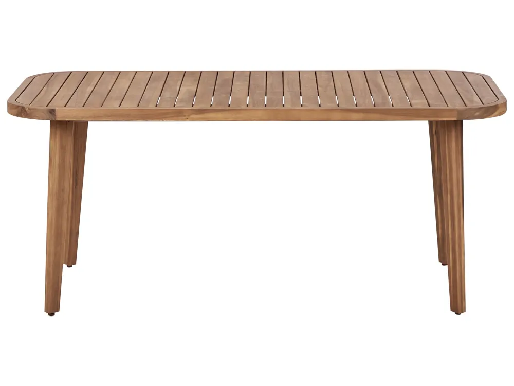 Certified Acacia Garden Dining Table 180 x 90 cm Light Wood PARAGGI