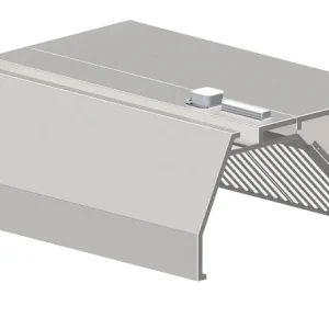 Cobertura de teto Stalgast, trapezoidal 1000 mm x 1600 mm com filtro anti-chamas tipo B, DH101601