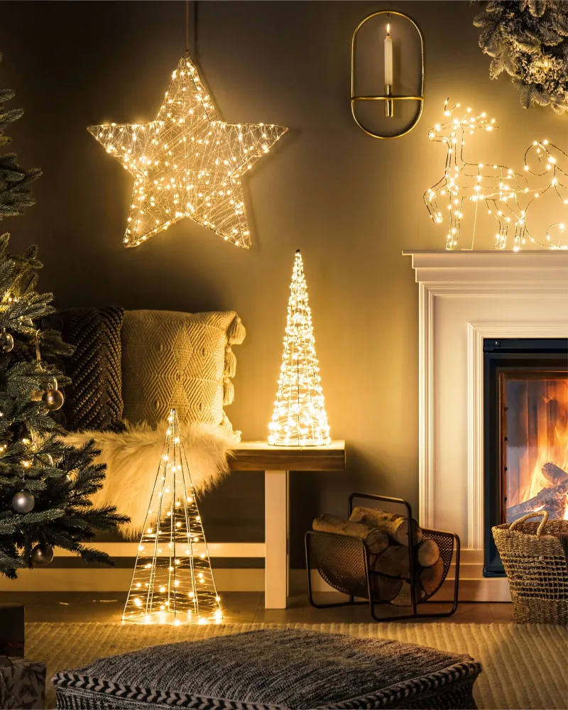 Decoração para exterior em forma de estrela LED 58 cm KURULA