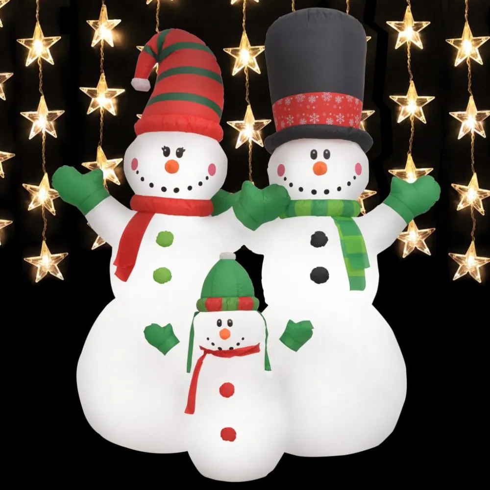 Família de bonecos de neve insufláveis de natal LED IP44 240 cm