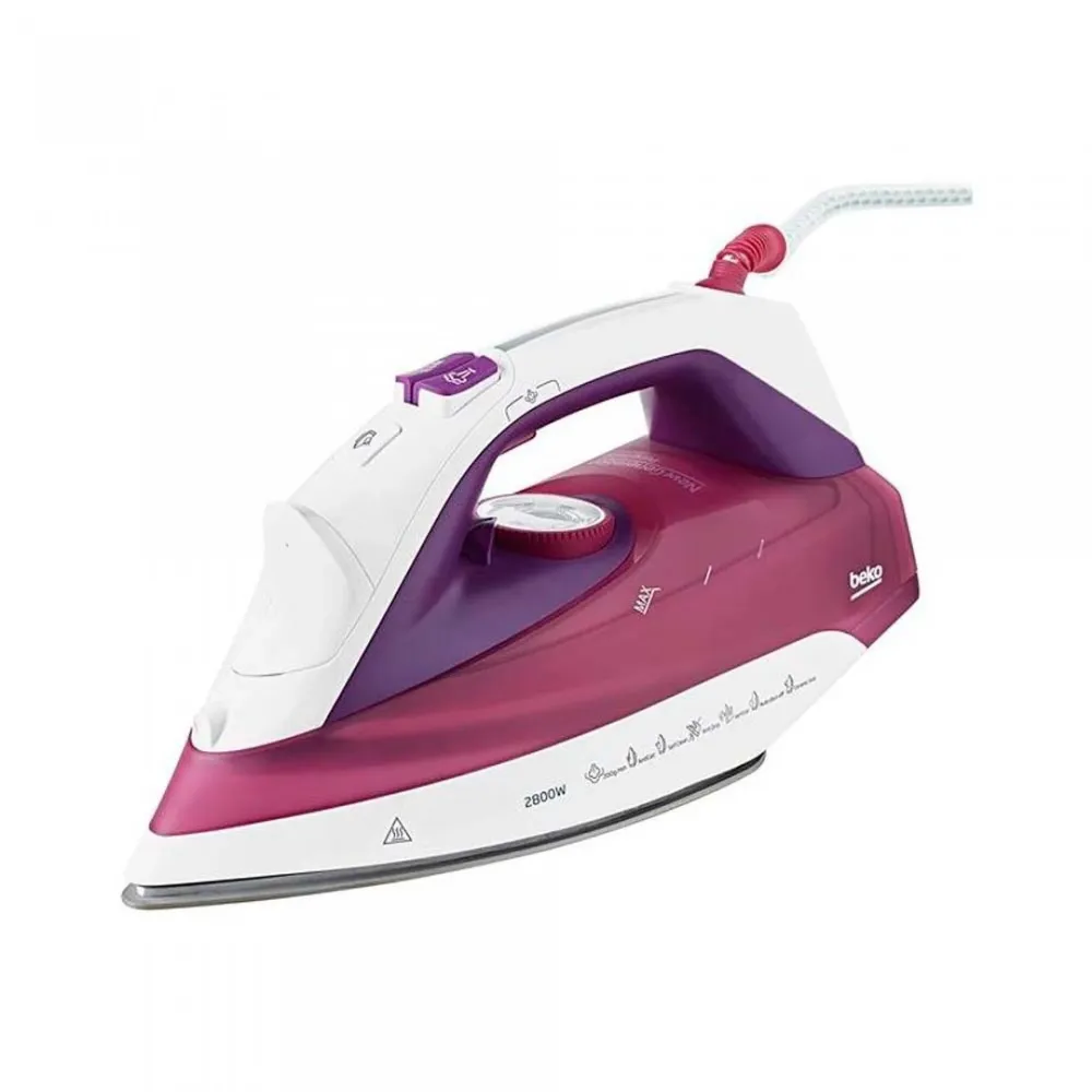 Ferro de Engomar Beko SPM 7128 P | 3100W, Base Cerâmica, Vapor 240g/min