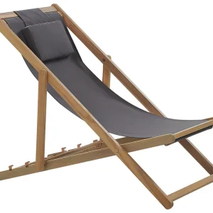 Folding Deck Chair and 2 Replacement Fabrics (Various Options) Light Wood AVELLINO