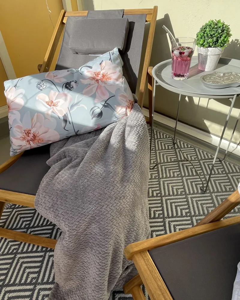 Folding Deck Chair and 2 Replacement Fabrics (Various Options) Light Wood AVELLINO
