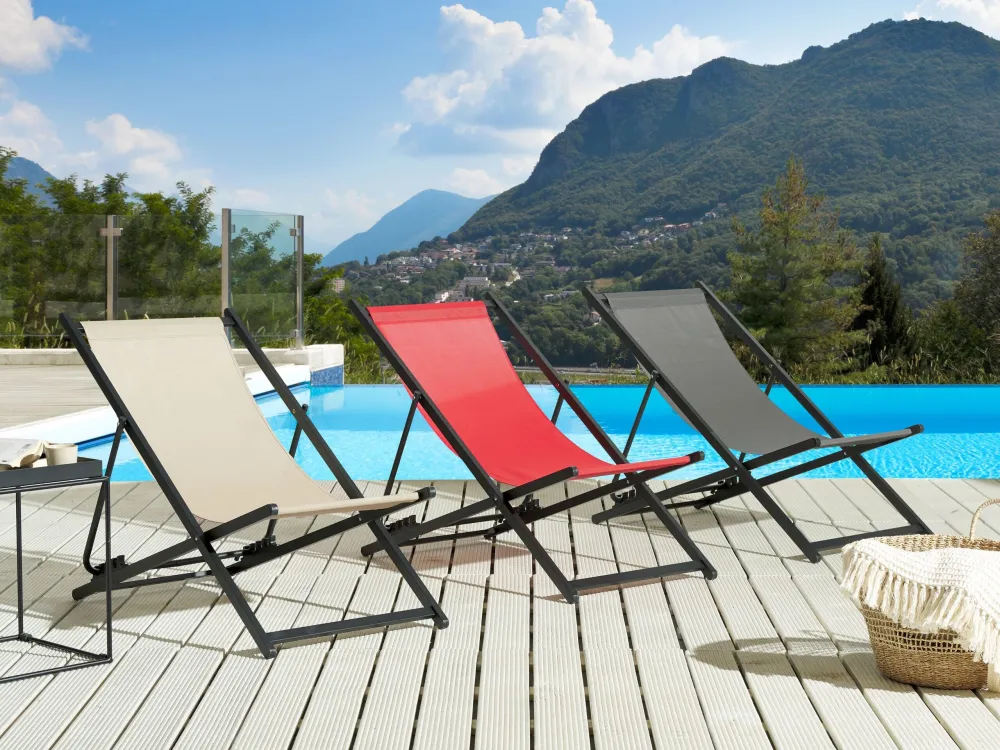 Folding Deck Chair Tom neutro LOCRI II