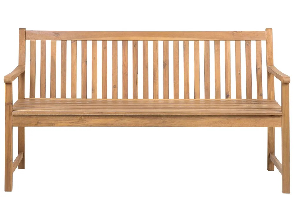 Garden Bench VIVARA Oficial Acacia Wood Light Wood