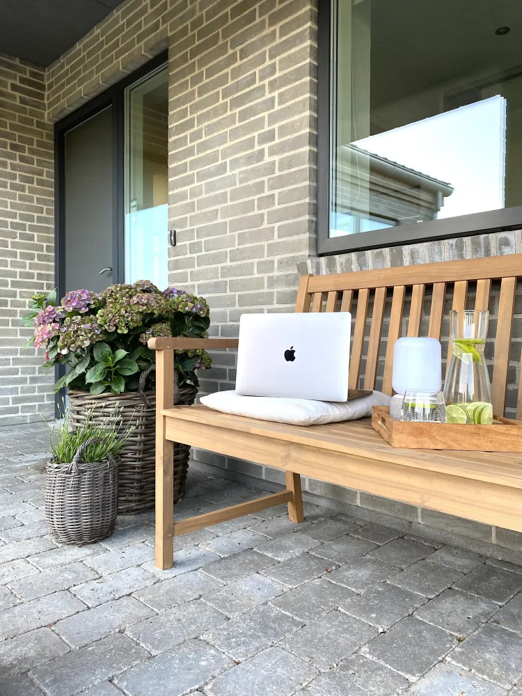 Garden Bench VIVARA Oficial Acacia Wood Light Wood