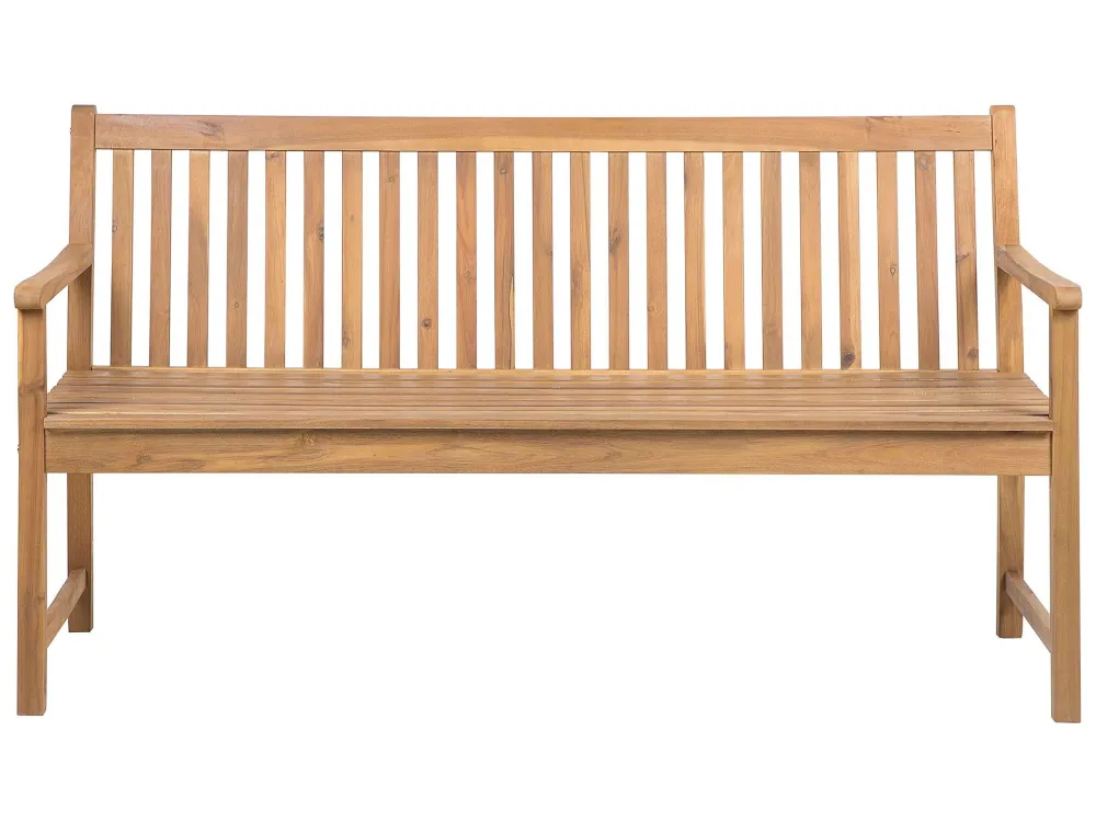 Garden Bench VIVARA Oficial Acacia Wood Light Wood
