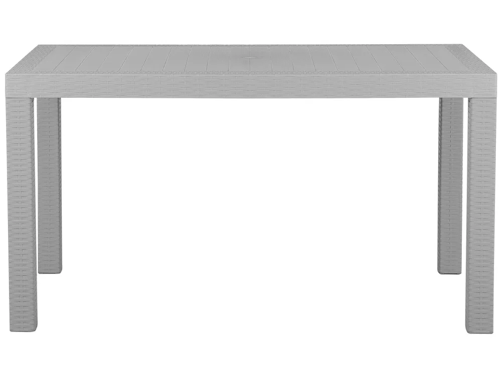 Garden Dining Table 140 x 80 cm Light Grey FOSSANO