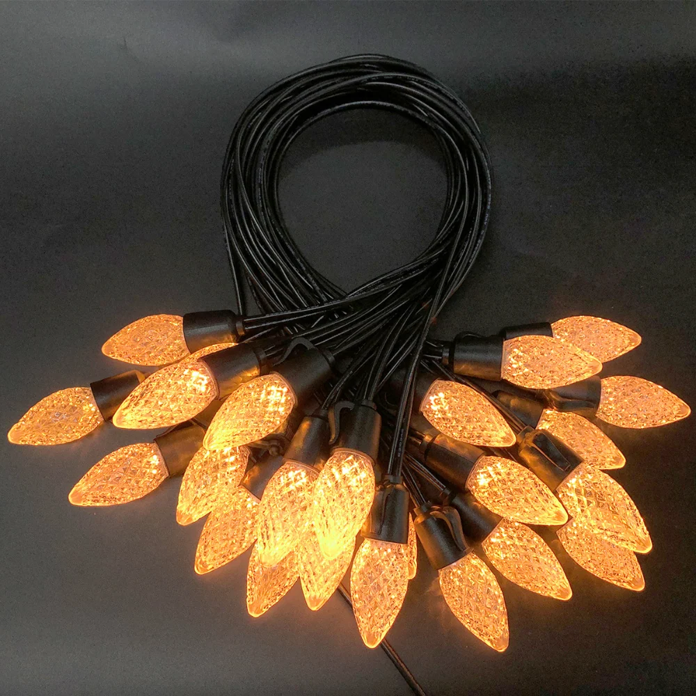 Grinalda Para Festas/Arraial LED C35C C/ COMANDO 20W 2700K 1600LM IP65 16M C/ 20 LÂMPADAS LED7