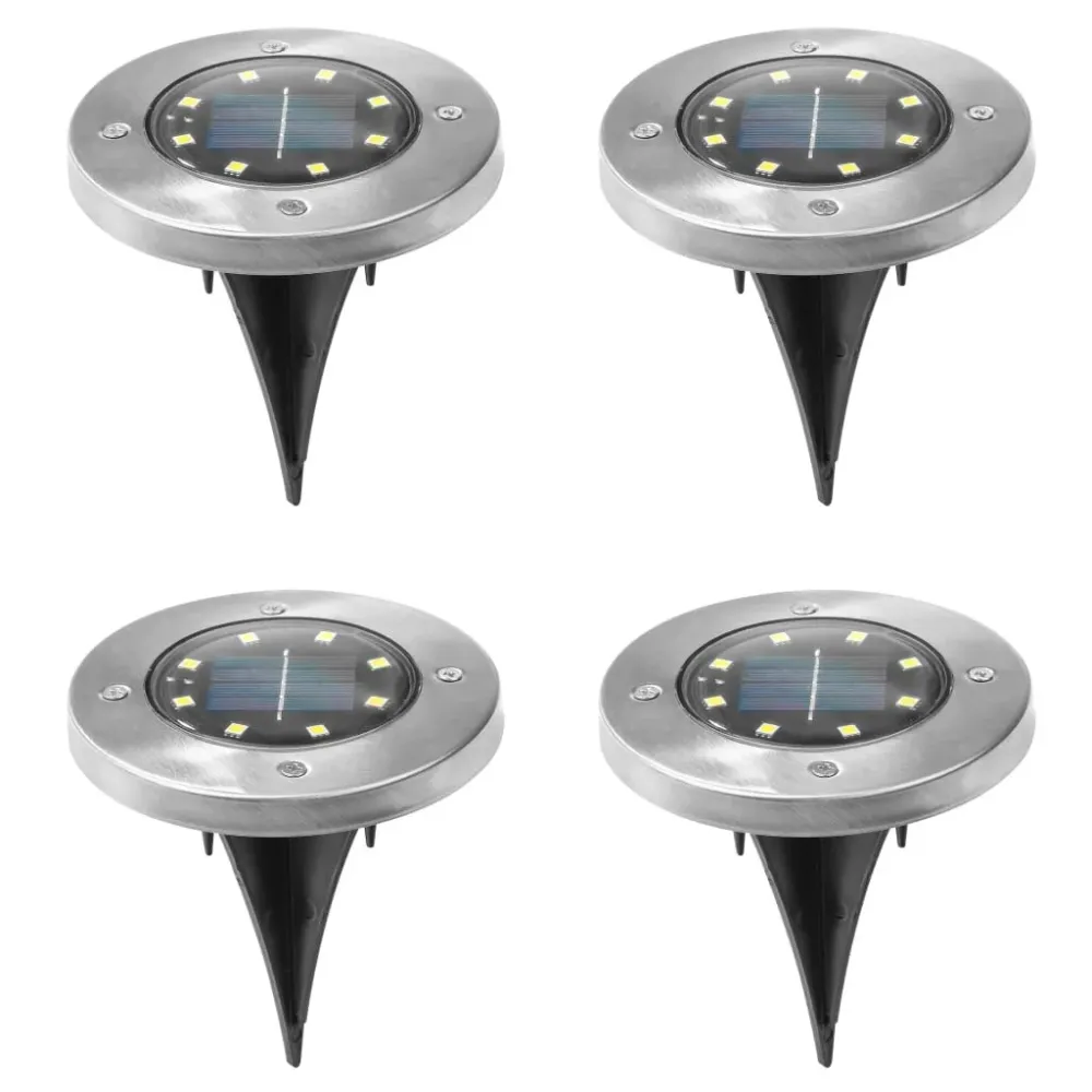 HI Iluminação LED solar de espetar no solo 4 pcs