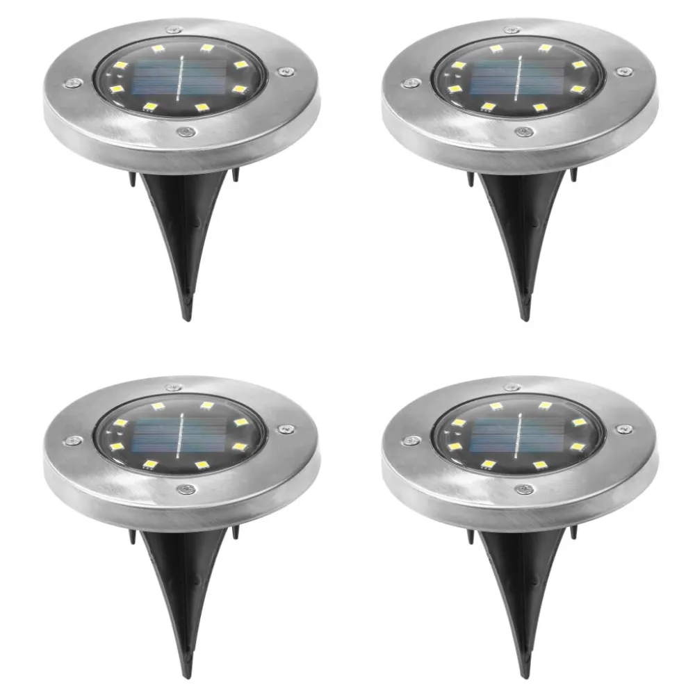 HI Iluminação LED solar de espetar no solo 4 pcs
