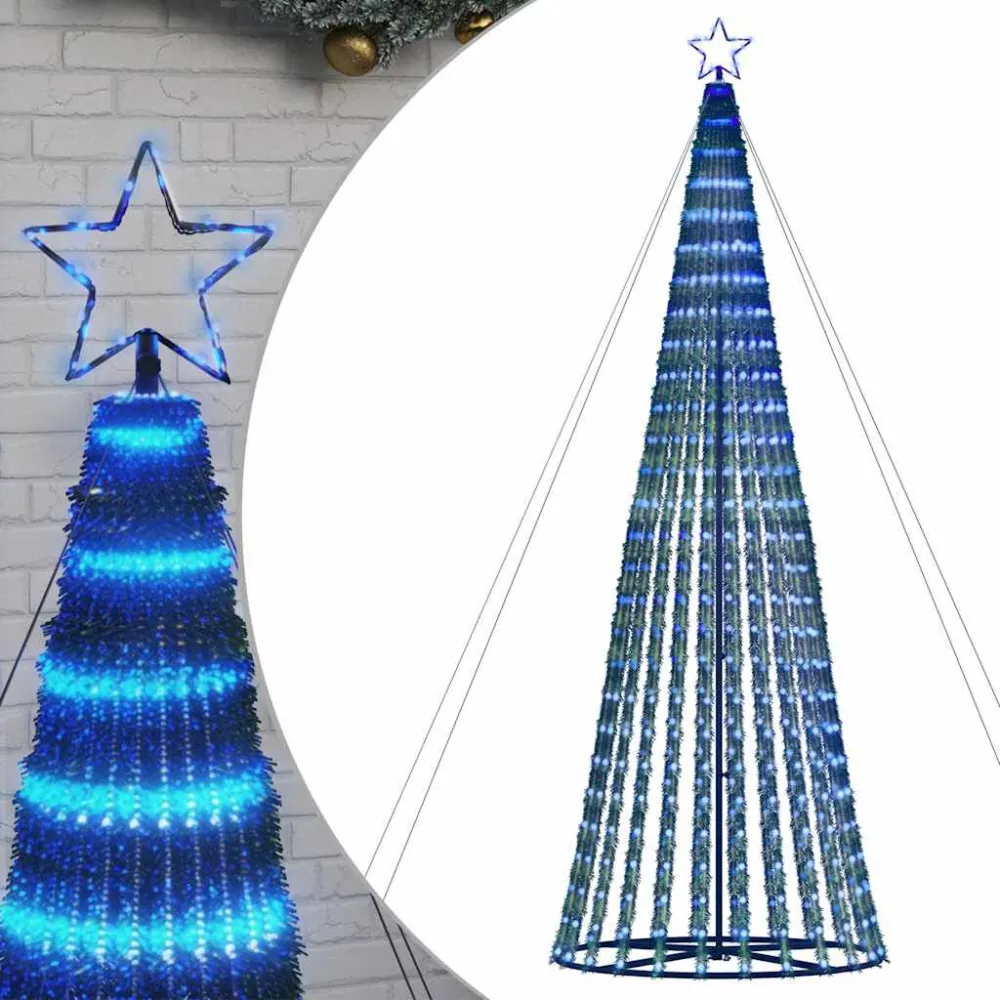 LED Árvore de Natal 1028 LEDs Azul 403 cm