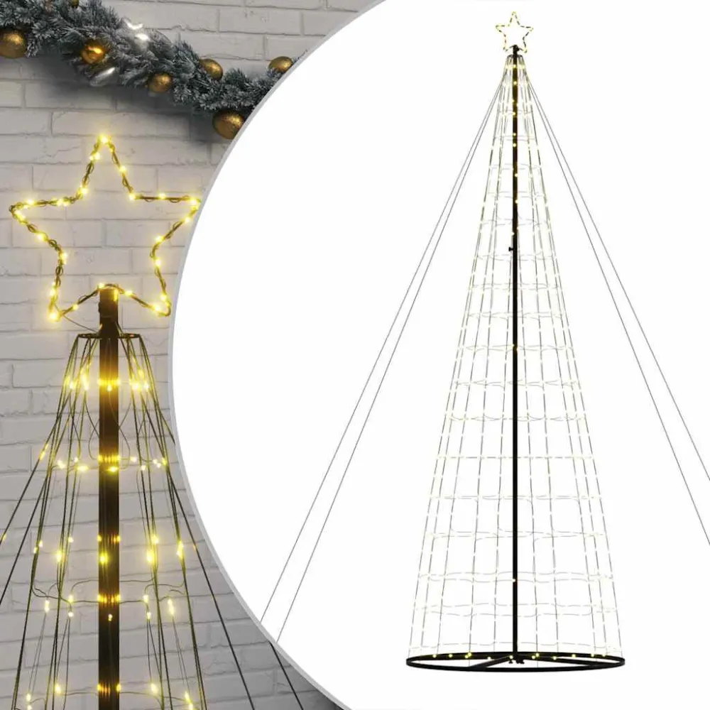 LED Árvore de Natal 1534 LEDs Branco Abrasador 503 cm