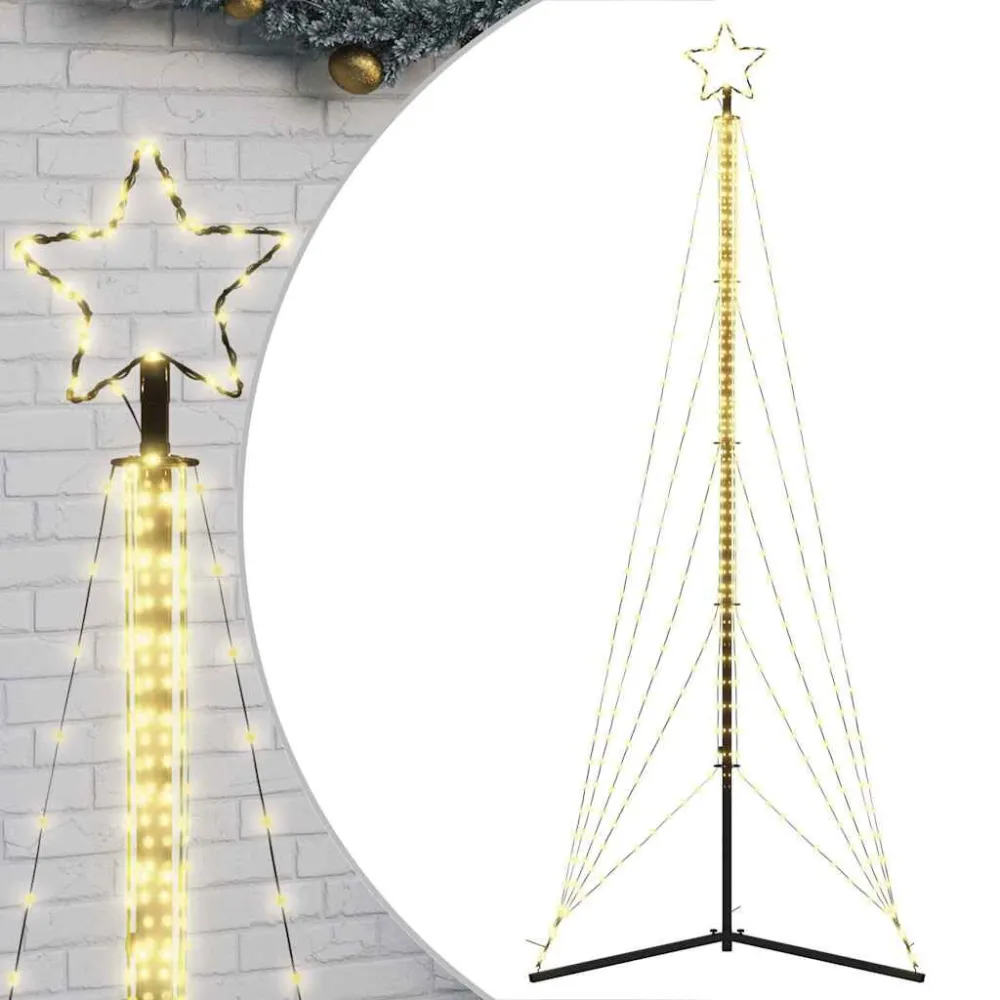 LED Árvore de Natal 525 LEDs Branco Abrasador 302 cm