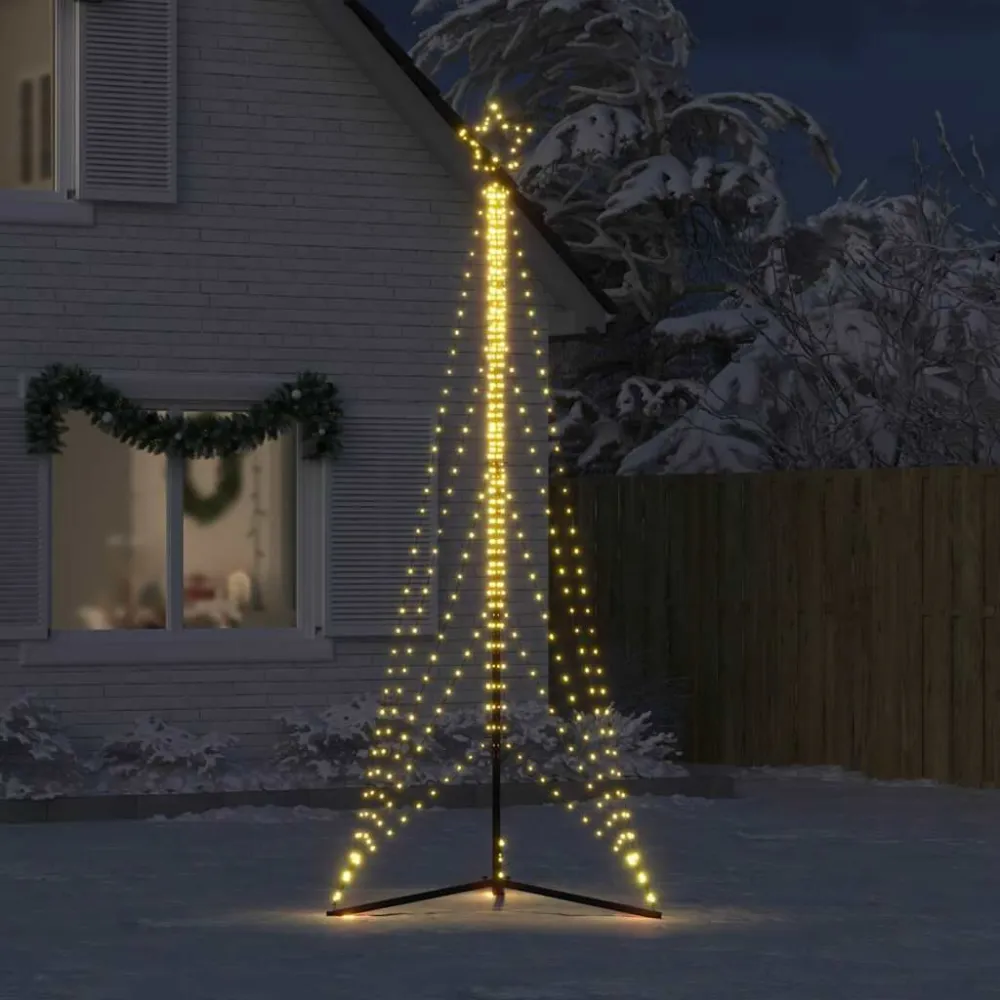 LED Árvore de Natal 525 LEDs Branco Abrasador 302 cm