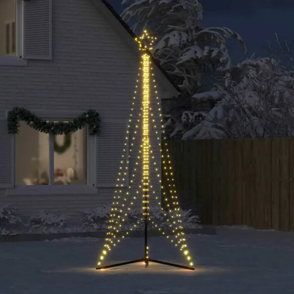 LED Árvore de Natal 525 LEDs Branco Abrasador 302 cm