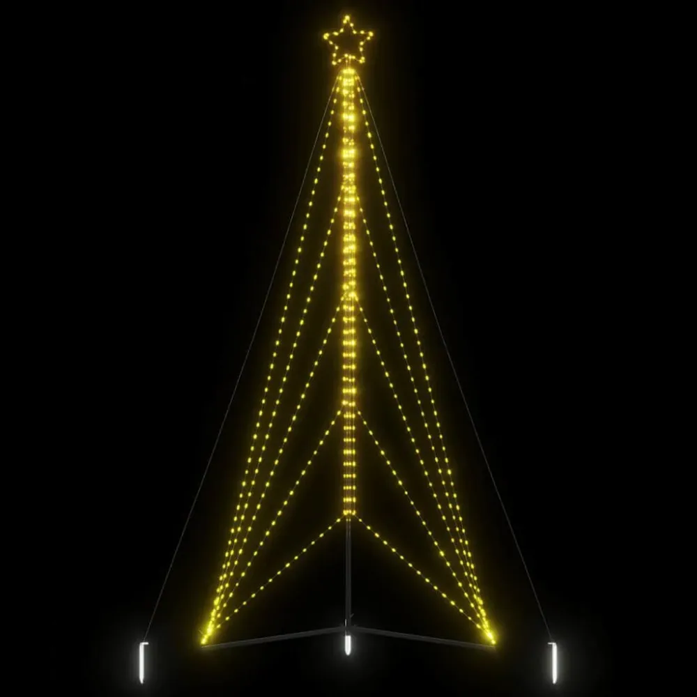 LED Árvore de Natal 615 LEDs Branco Febril 404,5 cm