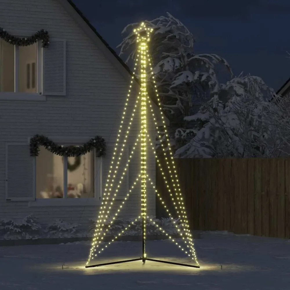LED Árvore de Natal 615 LEDs Branco Febril 404,5 cm