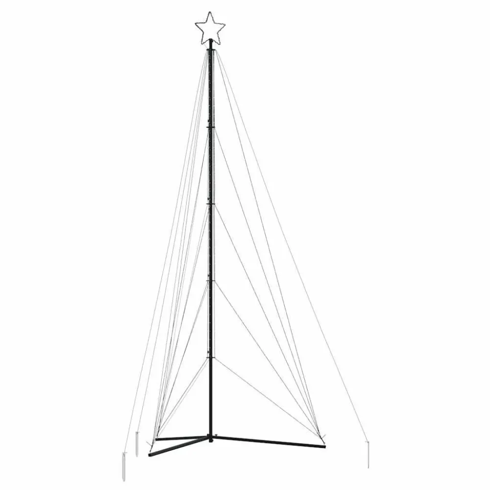 LED Árvore de Natal 615 LEDs Branco Febril 404,5 cm