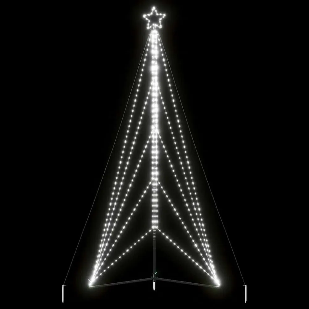 LED Árvore de Natal 615 LEDs Branco Glacial 404,5 cm