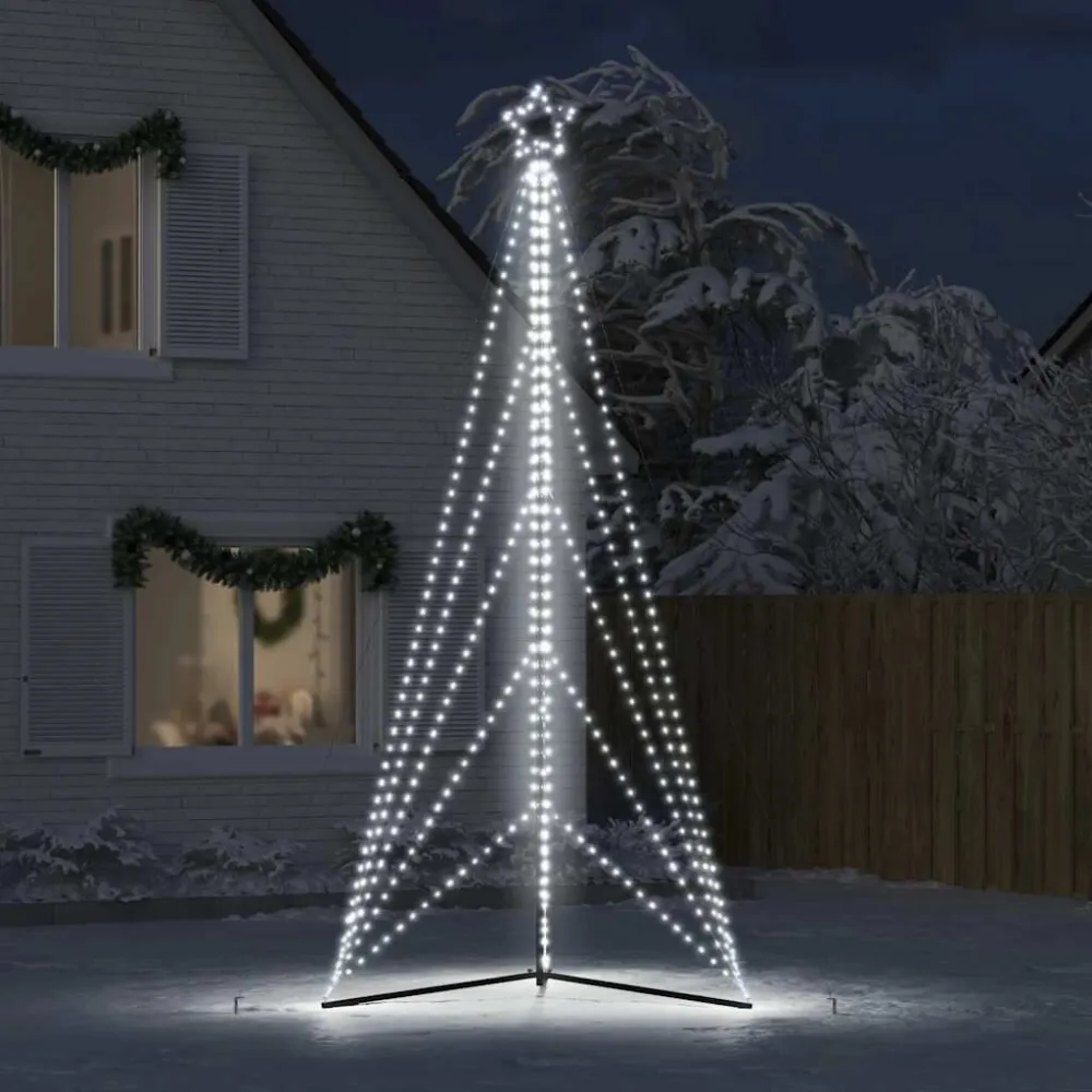 LED Árvore de Natal 615 LEDs Branco Glacial 404,5 cm