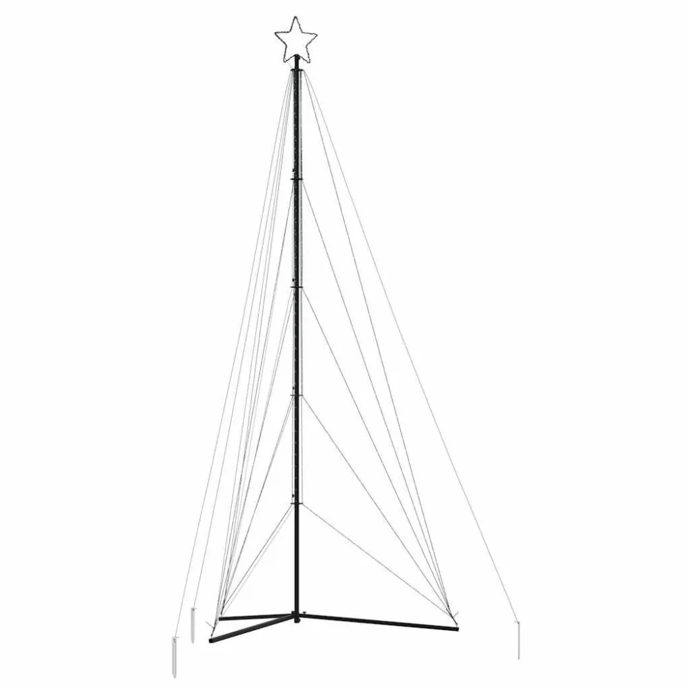 LED Árvore de Natal 615 LEDs Branco Glacial 404,5 cm