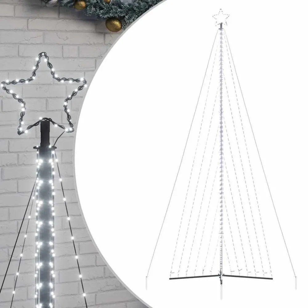 LED Árvore de Natal 789 LEDs Branco Glacial 476 cm