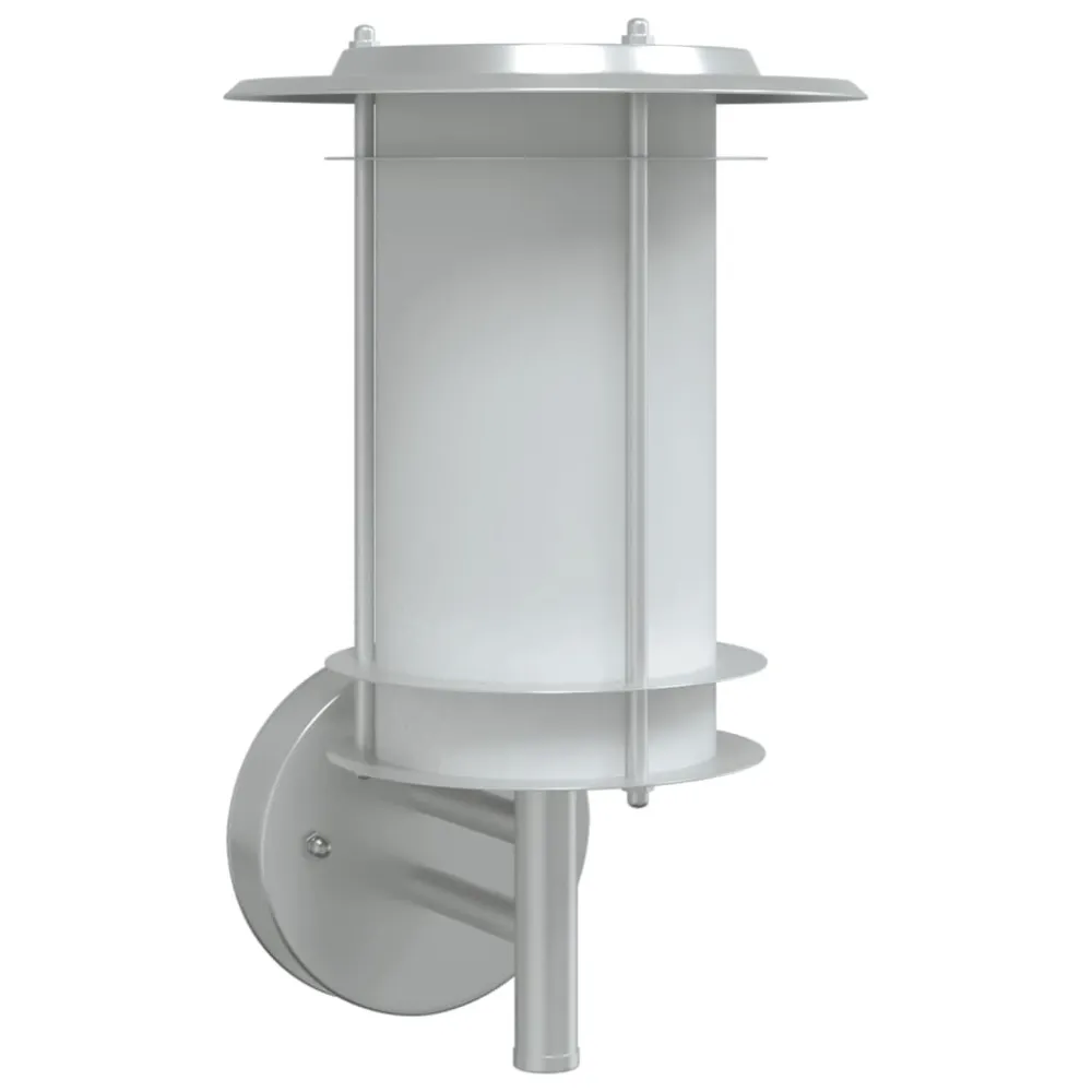 Lâmpada com Sensor Candeeiro de parede para exterior ço inoxidável prateado