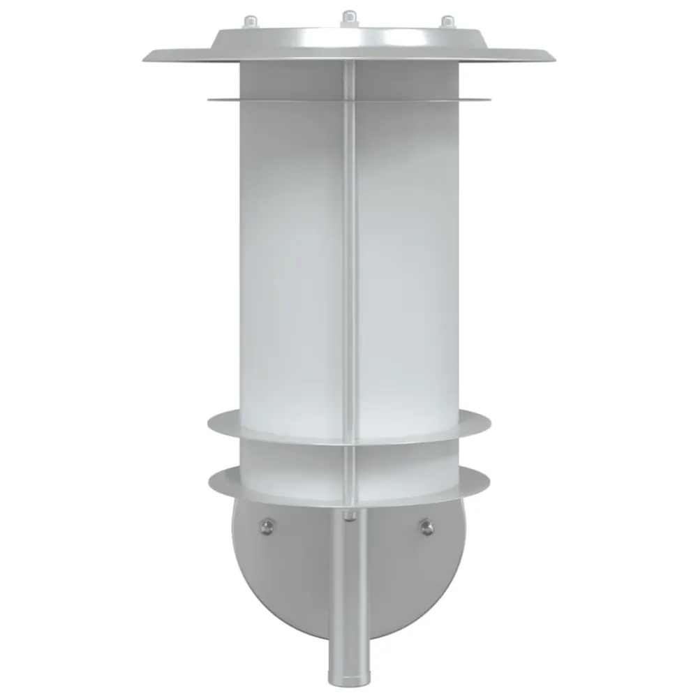 Lâmpada com Sensor Candeeiro de parede para exterior ço inoxidável prateado